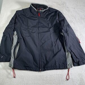 GAP Jacket Mens‎ 2XL Navy Gray Full Zip Mesh Lined Lightweight Windbreaker
